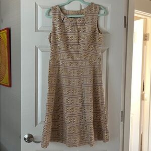 Sleeveless Geometric Pattern Dress